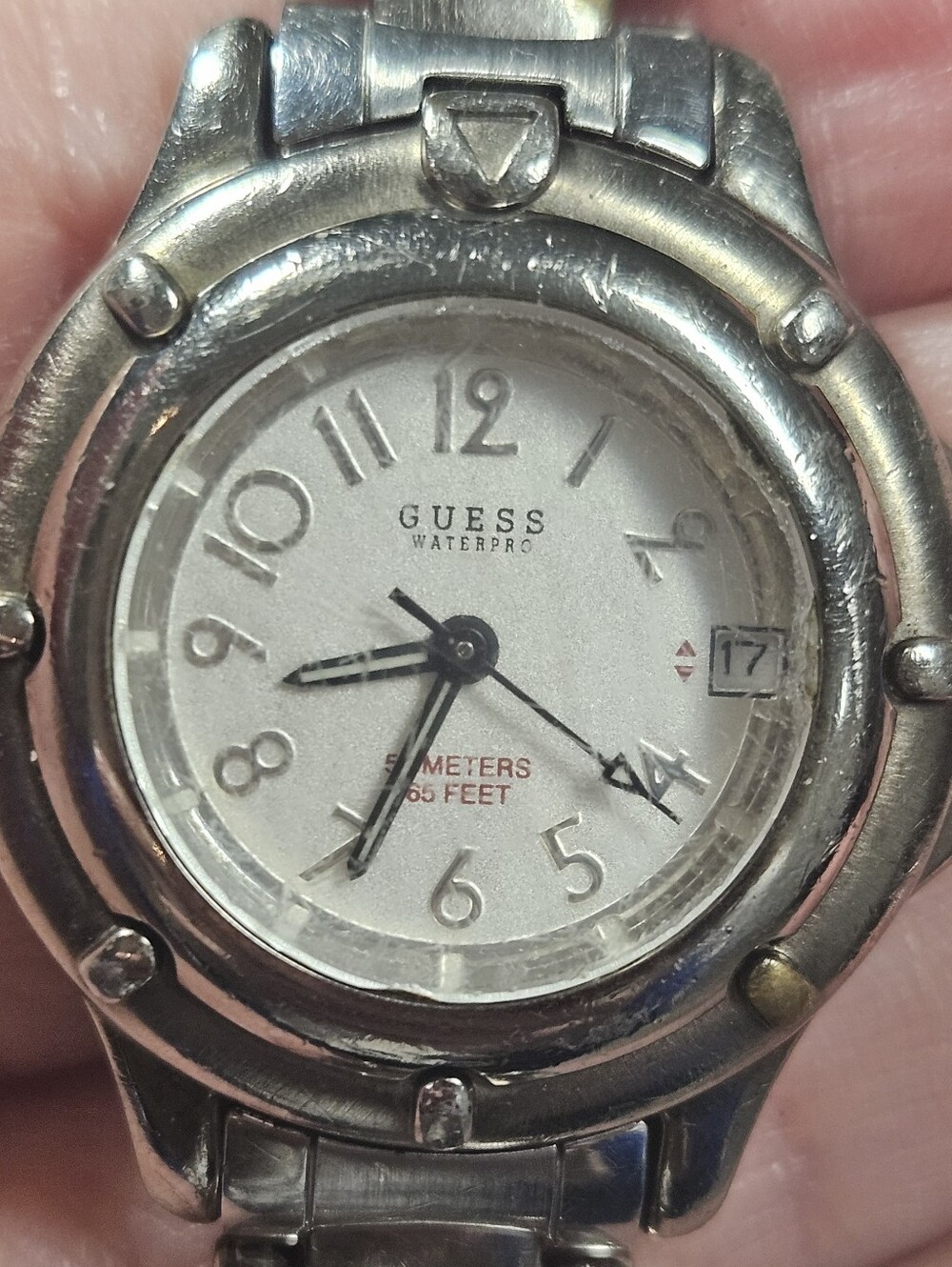 Vintage GUESS Women's Watch Silver Ladies Vintage Guess Waterpro Wristwatch